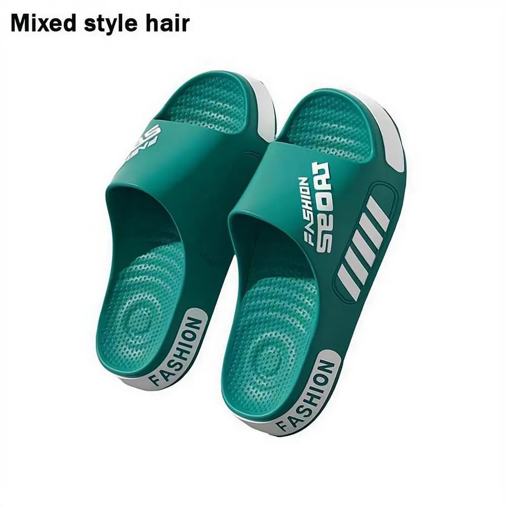 Herren Sport-Slipper EVA Leichtgewicht Rutschfeste Strand-Dusch-Slipper Unisex Casual Offene Zehensandalen für Badezimmer und Outdoor – Detail 1