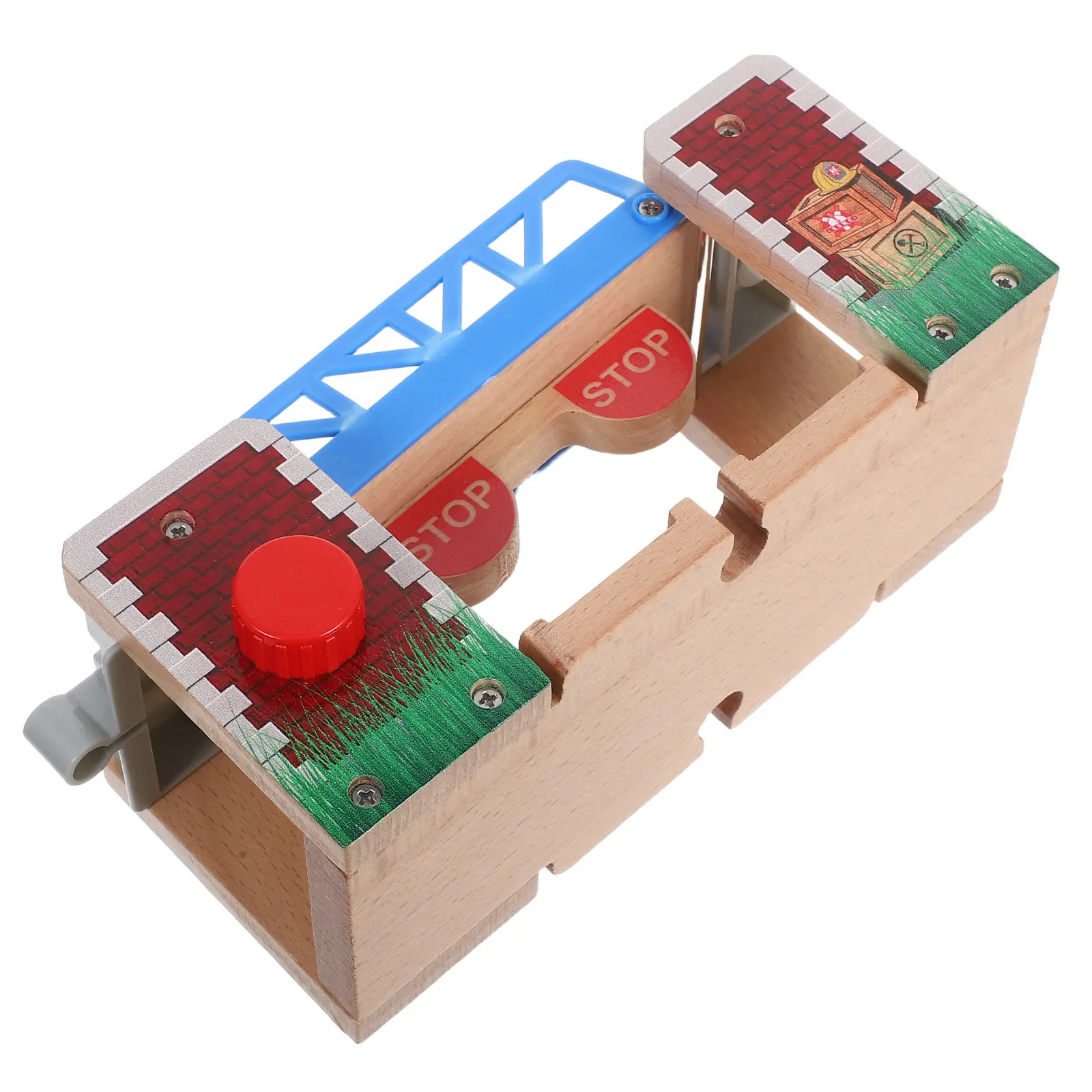 

Wooden Train Railway Bridge Accessory for Track Set Enhances Creativity Educational Play Train Railway