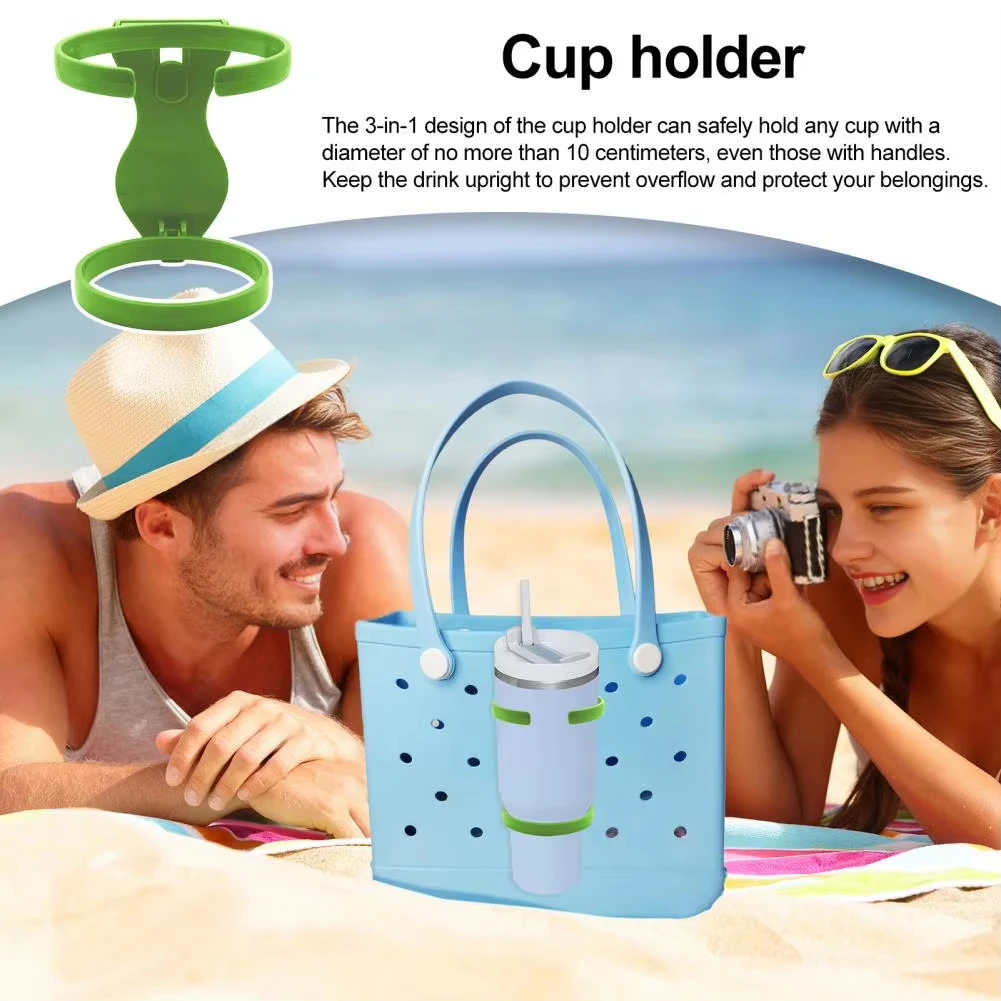 UNTIOR Universal Cup Holder For Bogg Bags 3-in-1 Drink Holder For 30oz/40oz Tumblers With Handles Spill-proof Car Cup Holders