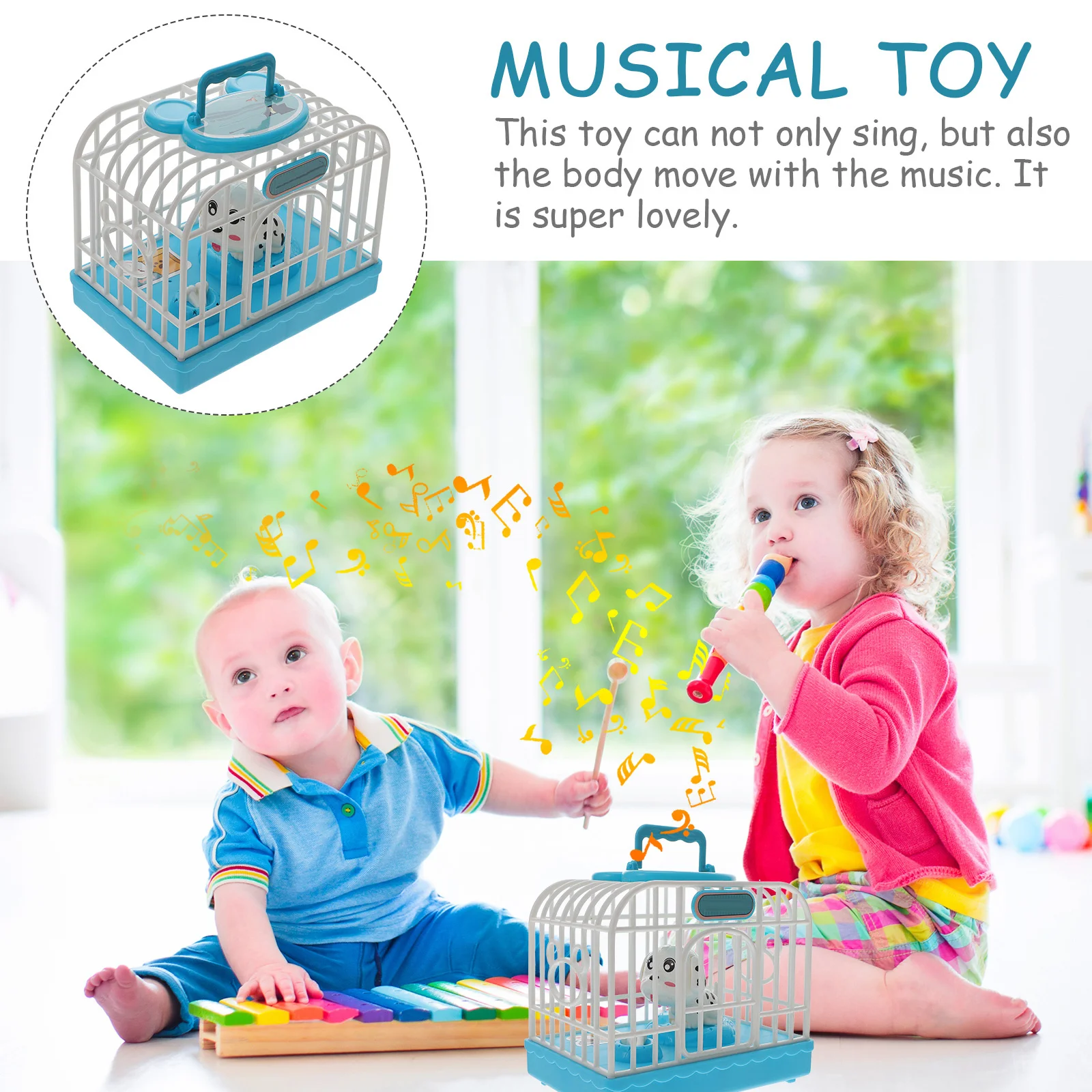 Electric Dog Plaything Sound Control Automatic Opening Music Singing Interactive ABS Kids Gift Home Decoration Early Education