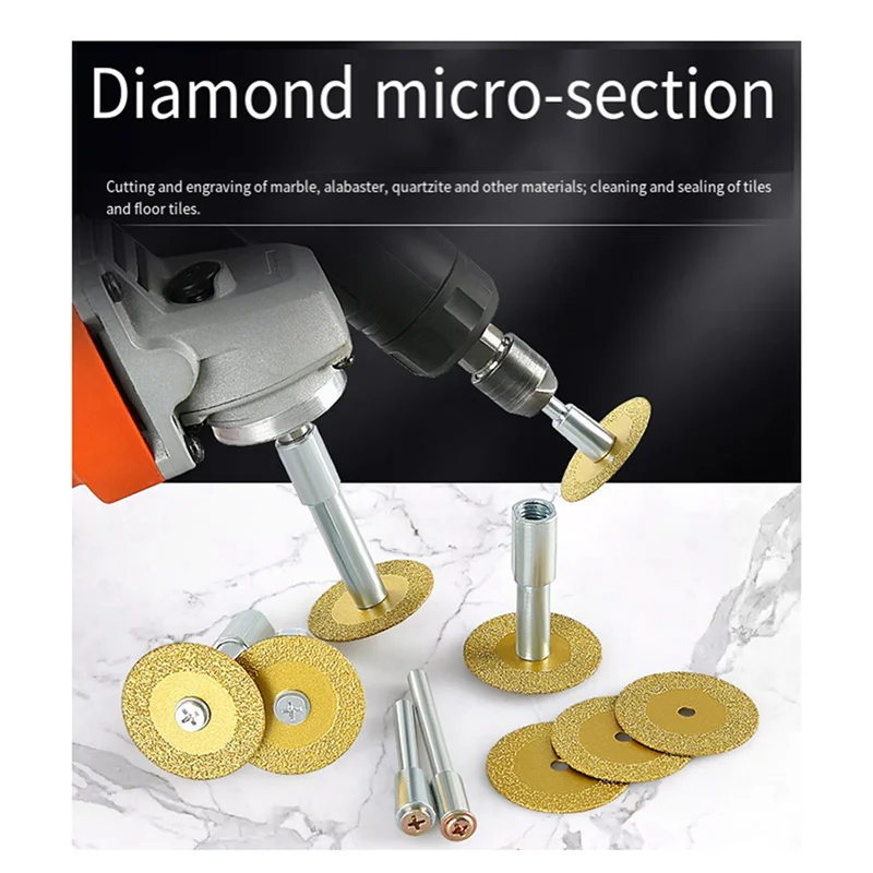 

1Set 40Mm Diamond Wheel Saw Circular Cutting Blade Rotary Tool Plated Diamond Cutting Blade With Connecting Rod-AB52