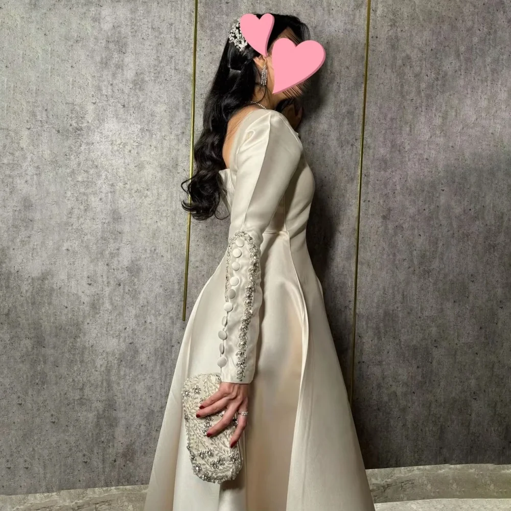 فستان سهرة رائع مكشكش مخصص بحورية البحر الساحرة مطرز بالخرز للحفلات الراقصة أنيق بأكمام طويلة فستان حفلات Fساتين Shres Fخ