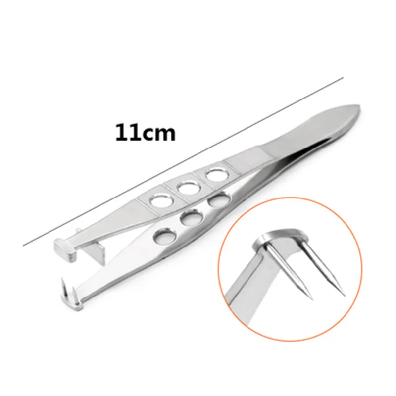 Dispositivo de medición de doble párpado, herramienta Coreana de acero inoxidable de 11cm, posicionador de doble párpado