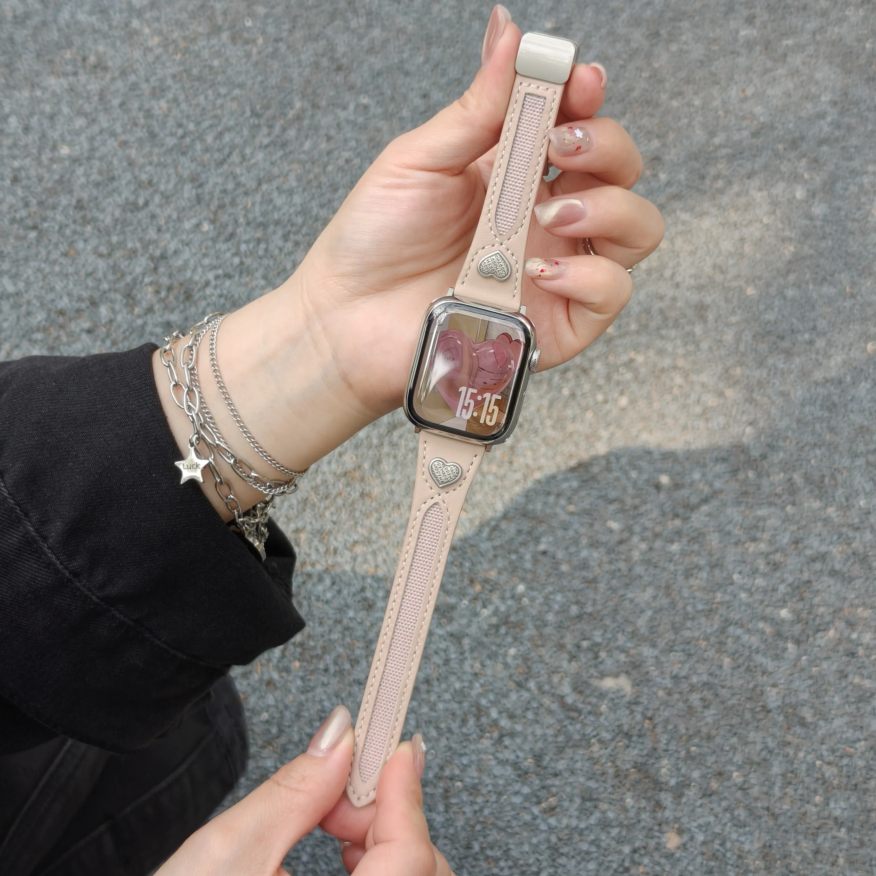 For Apple Watch ultra49mm 46 45 44 42 41mm 40 38mm Business Leather Magnetic Sports Outdoor Strap Series 10 9 8 7 6 5 4 3 2 1 SE