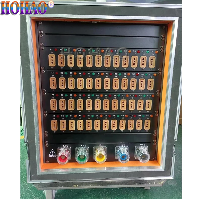 HOHAO Factory Sales Stage system equipment 24 Road Custom power dispenser 32A Customized Waterproof Plug Good Quality with Fly