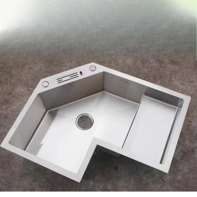 

[Corner special-shaped sink] [With steps] Thickened SUS304 stainless steel sink