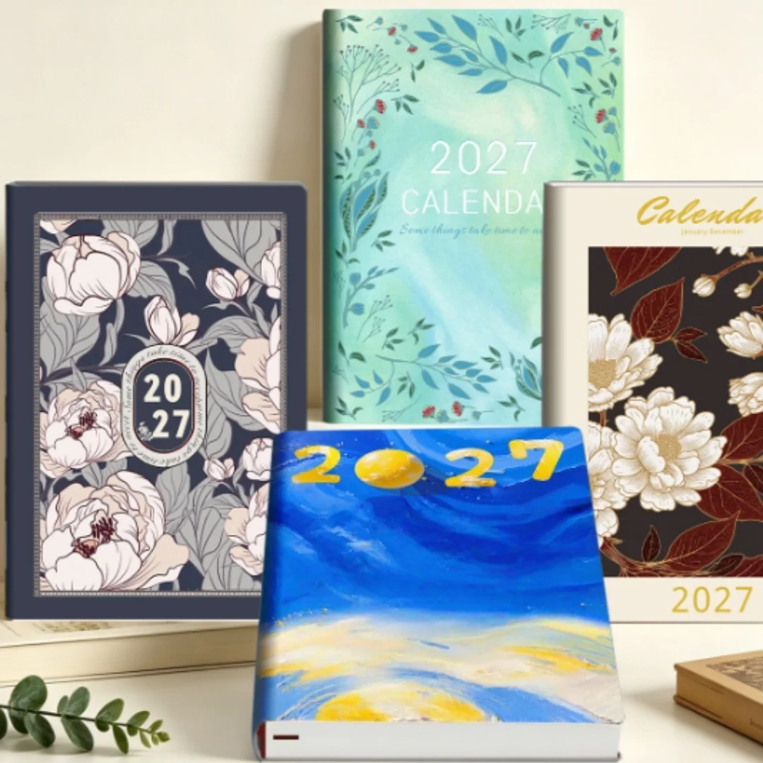 Thread Bound Notebook Daily Index Tabs Notebook Pu Cover Notebook Colorful For Gift Student Note-Taking Daily Check-In