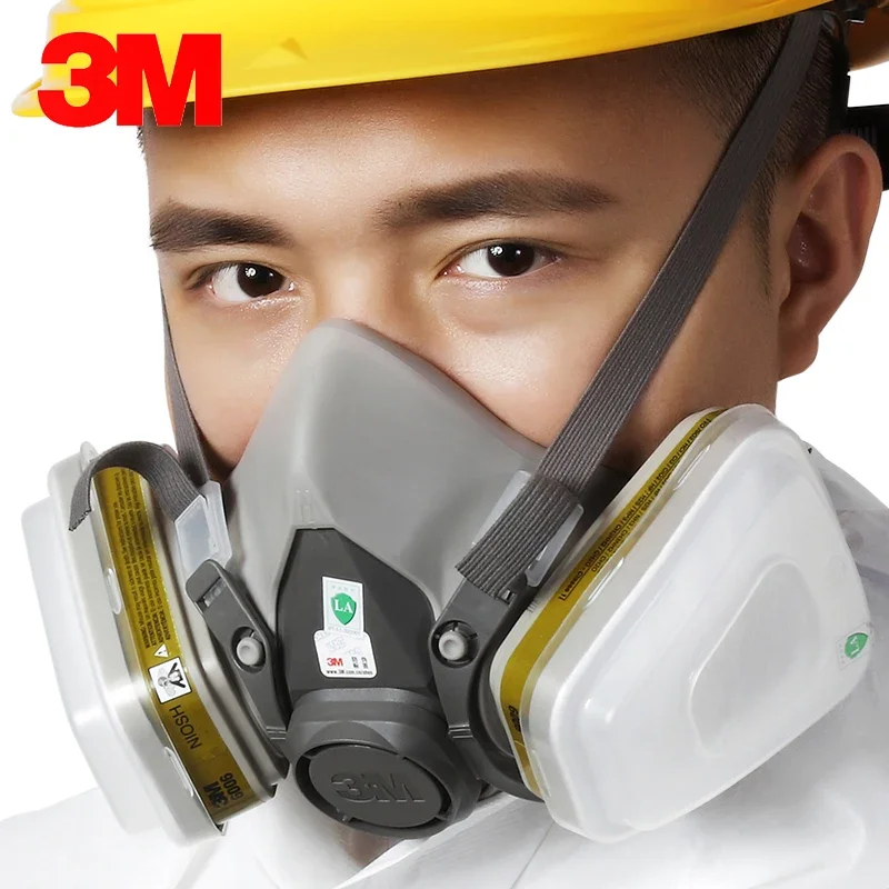 3M 6200+6006 Half Face Mask Respirator Renovated Laboratory Formaldehyde Gas Masks NIOSH&LA Satandards Protective Mask R82027