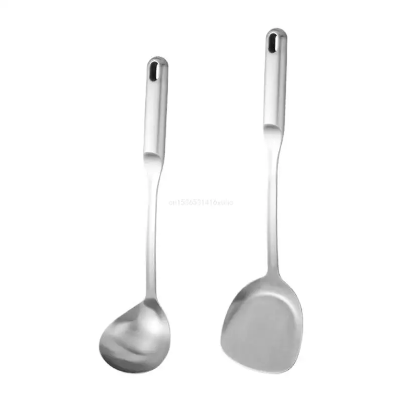 

Dropship 316 Stainlesss Steel Spatula/Ladle Metal Cooking Tool Practical Kitchen Utensils