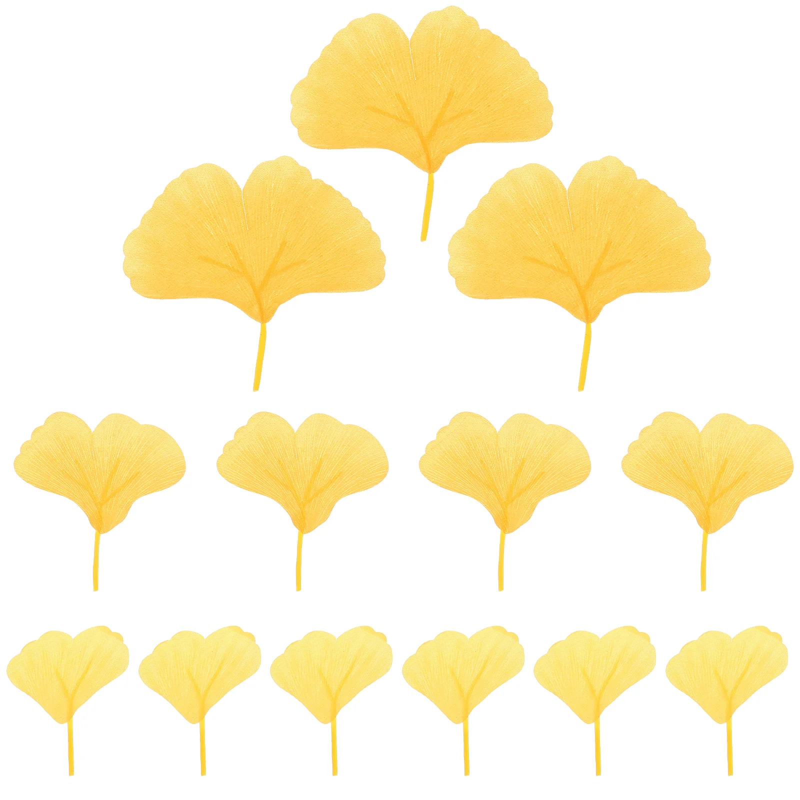 100 Pcs Boho Decor Yellow Artificial Vine Morning Glory Plants Indoor Party Leaves Favor Orange Supplies