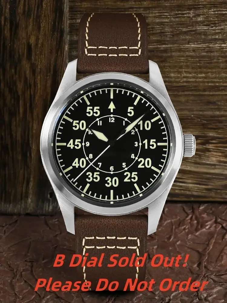 San Martin 39mm Retro Pilot Watch NH35 Automatic Mechanical Men's Watches Dive 20Bar Luminous Wristwatch Sapphire SN0030G-2