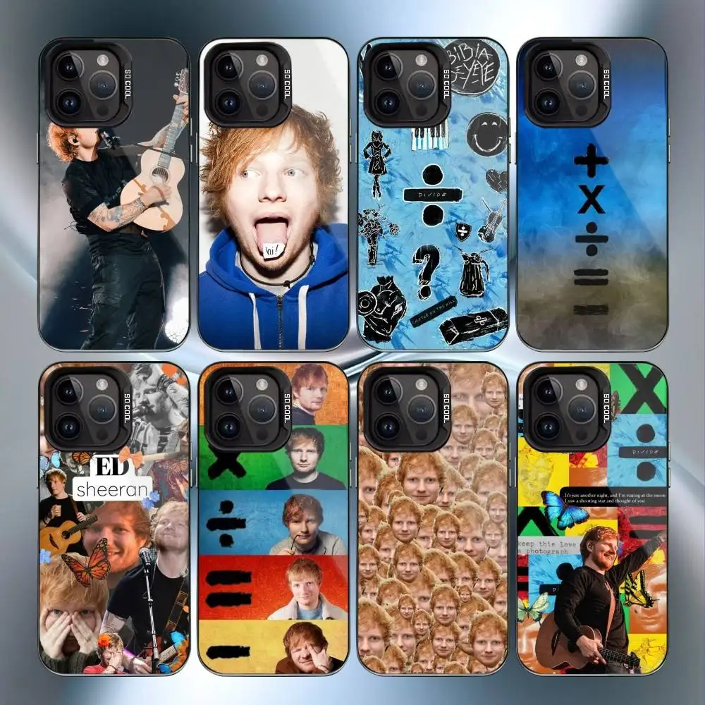

Singer E-Ed Sheeran gigs Phone Case For iPhone17,16,15,14,13,12,11 Plus,Pro Max Black Candy Matte Shockproof Cover