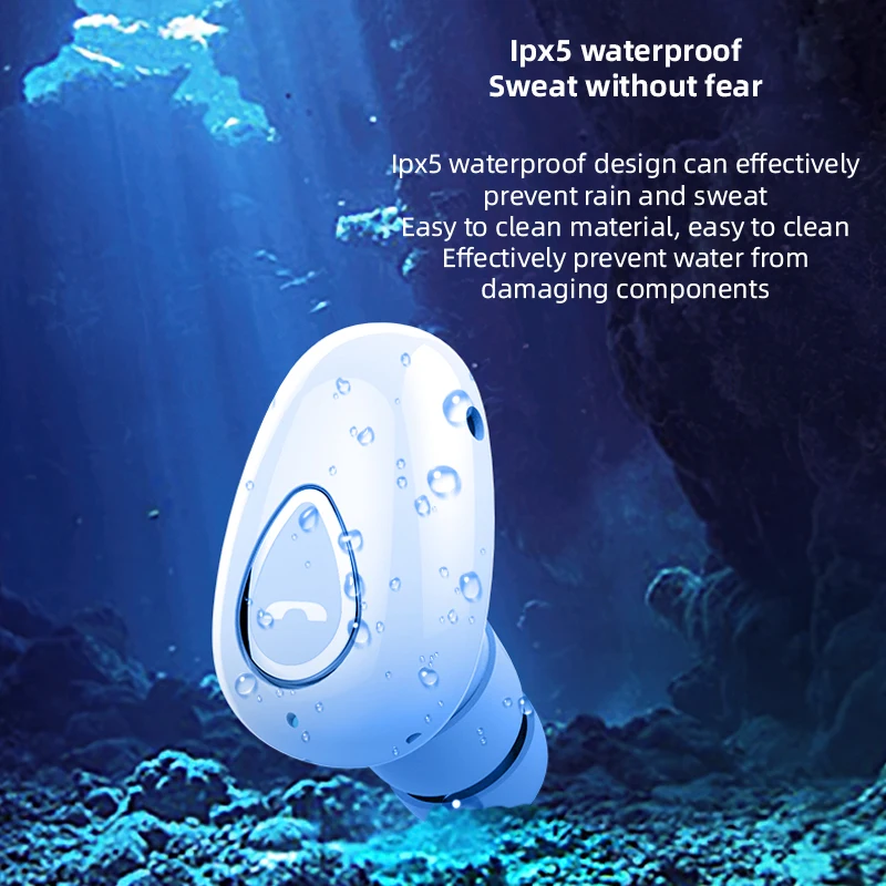 OLAF-Fones de ouvido Bluetooth sem fio, mãos livres, fones de ouvido à prova d'água, fone de ouvido gamer esportivo com microfone, fones de ouvido, TWS, IPX5