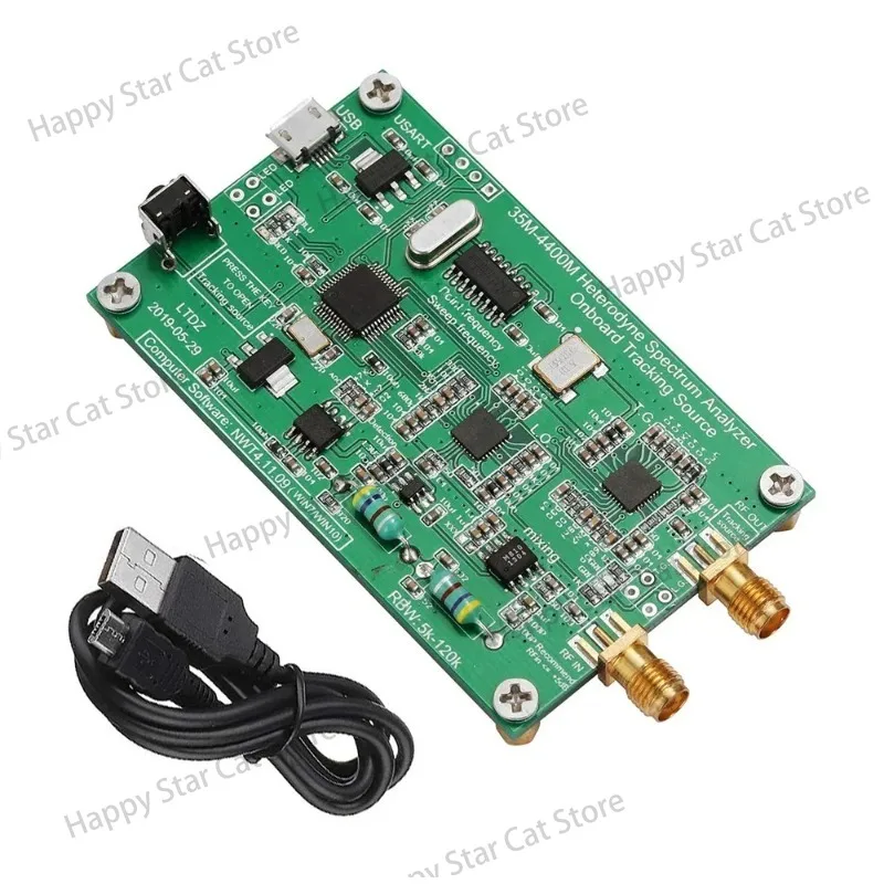 Spectrum Analyzer USB LTDZ 35-4400M Spectrum Signal Source with Tracking Source Module RF Frequency Domain Analysis