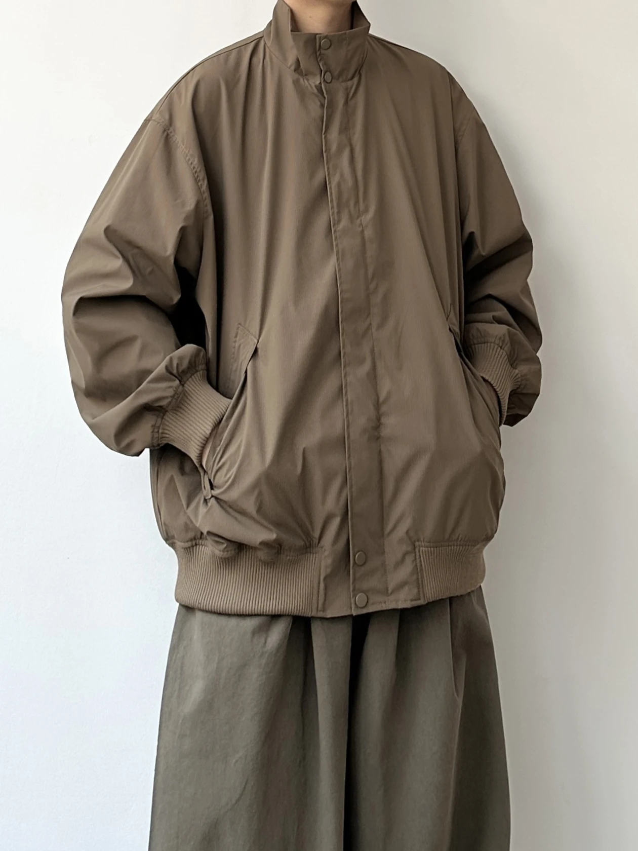 

Ретро-куртка Joyzone в японском стиле, свободного кроя, с воротником-стойкой, для мужчин и женщин, весна-осень, однотонная верхняя одежда