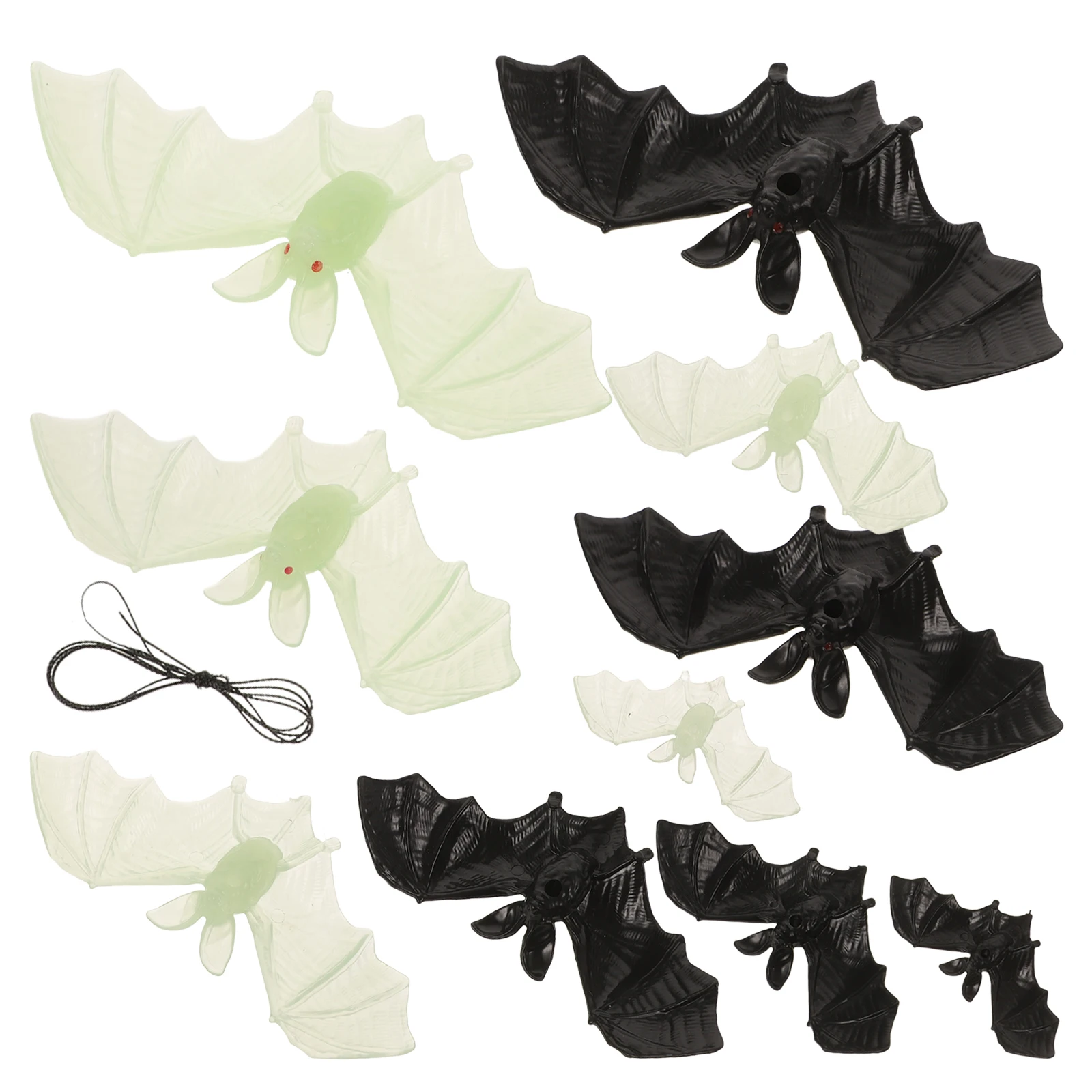 

10pcs Glow in the Dark Bat Decoration Plastic Bats Halloween Party Favors DIY Creativity Versatile Use Bat Stickers