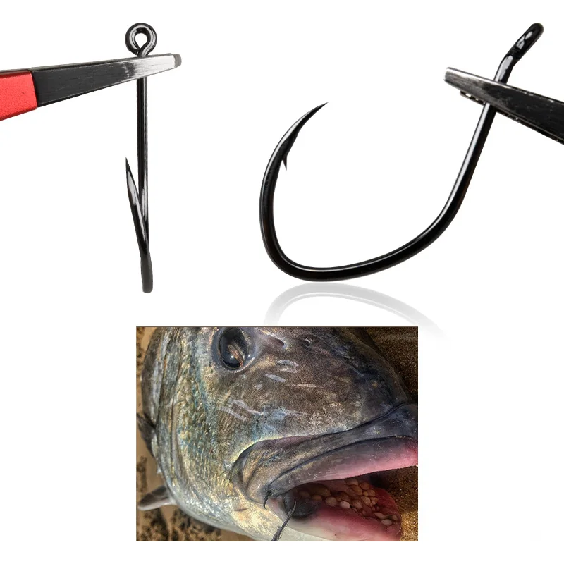 OBSESSION 203102 10pcs/bag Saltwater Fishing Beastly Cat Catfish Hooks 2/0-8/0 High Carbon Jigging Barbed Fishing Hook view 3