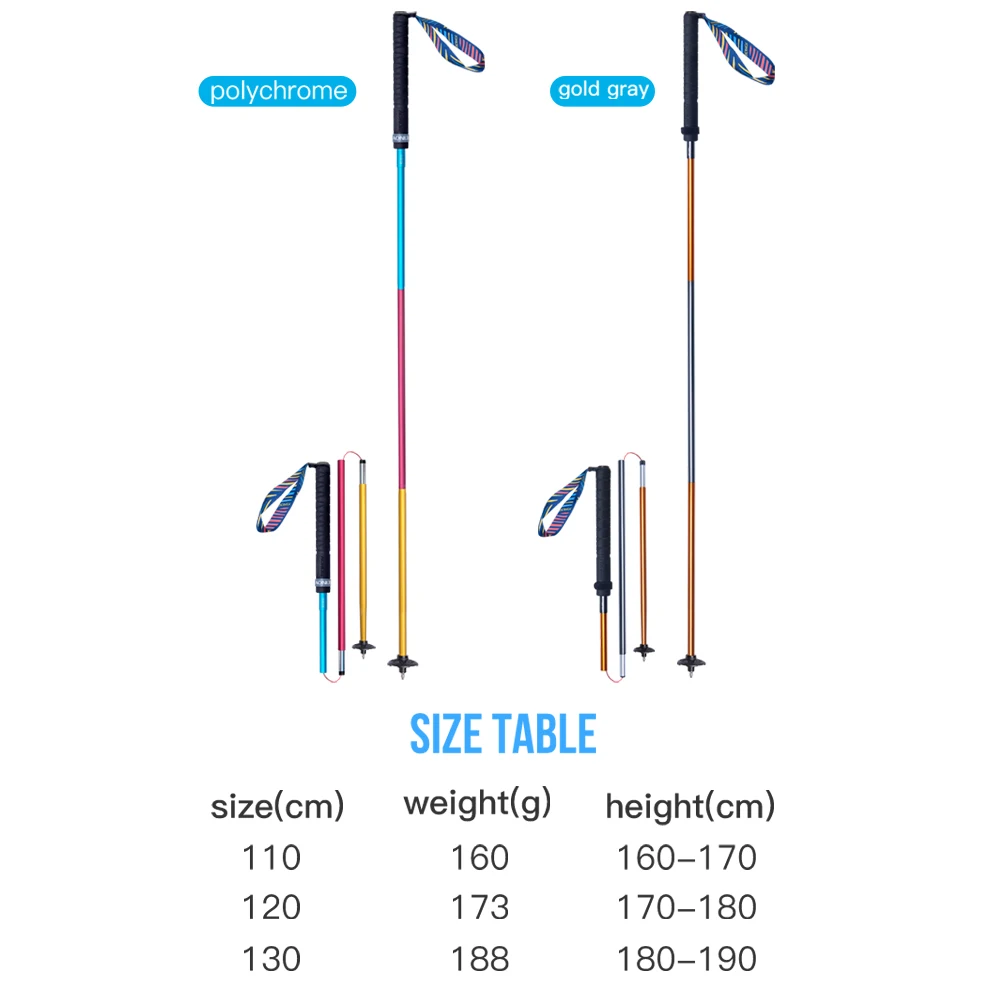 AONIJIE E4201 bâton de Trekking léger, pliable, verrouillage rapide, bâton de randonnée, piste, course, bâton de marche en Fiber de carbone