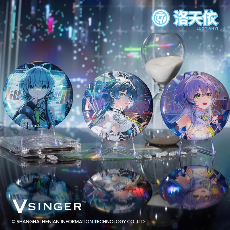 

Vsinger Luo Tianyi 12th Anniversary Series Tinplate Badge Handmade Tinplate Brooch on Backpack Clothes Chest Ornament Gifts