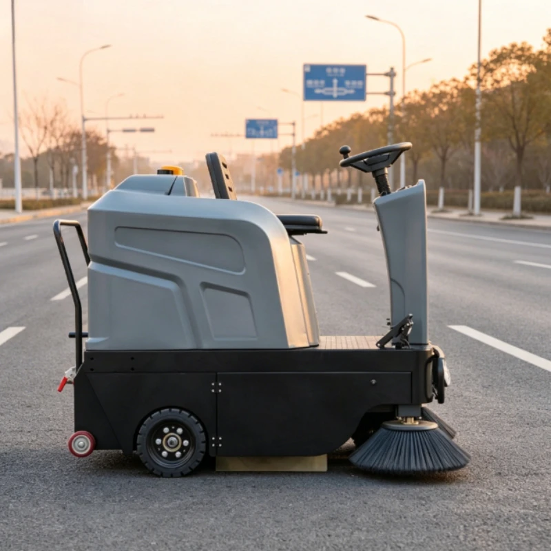 Road Sweeper Machine Diesel High Quality Floor Sweeper Vacuum Spray Equipment Factory Floor Street Sweeping Machine