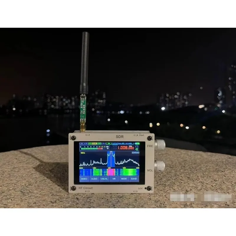 V1.10D 50KHz-2GHZ Malachite SDR Radio Malahiteam DSP SDR Receiver AM/SSB/NFM/WFM+Speaker + Battery Metal Case