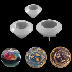 1pcs 3D Diamond Shape Necklace Pendant DIY Epoxy Tools Jewelry Accessorie Epoxy Silicone Resin Mould For Jewelry Accessories