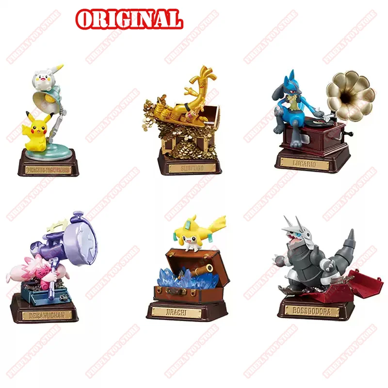 オリジナルポケモンアニメーションゲーム周辺玩具タイプスチールルカリオ・ゴルデンゴ箱入りガチャアニメアクションモデルフィギュアコレクション