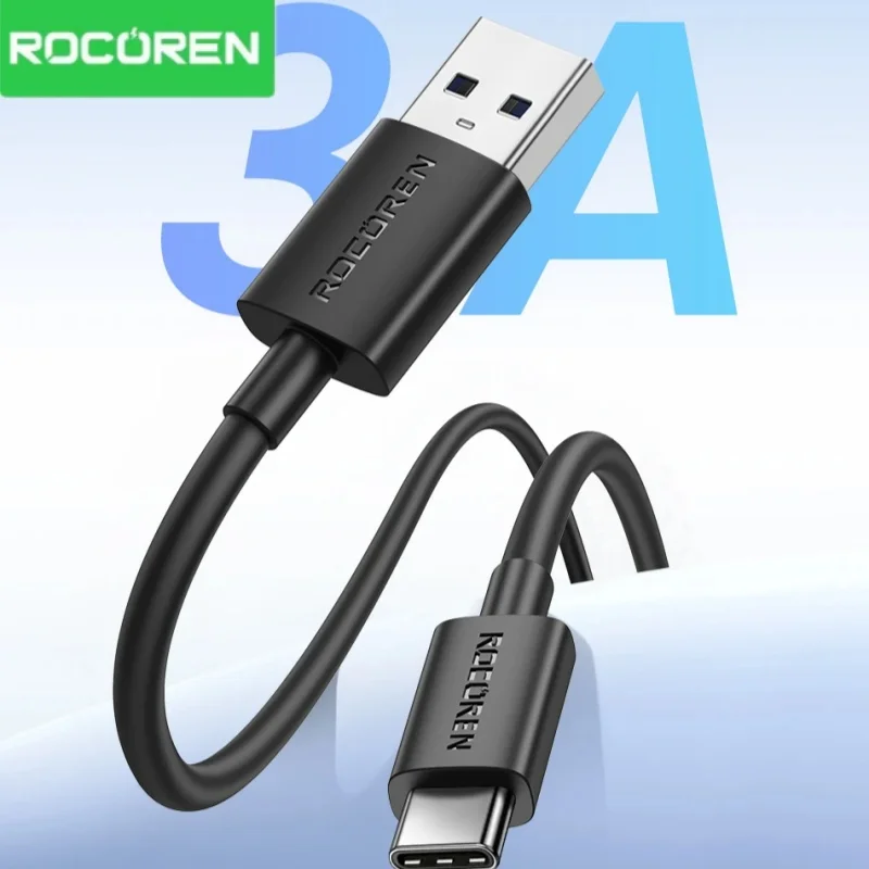 Rocoren USB Typ C Kabel Schnellladung USB C Kabel Schnellladegerät für Xiaomi Huawei Samsung Handy Datenkabel