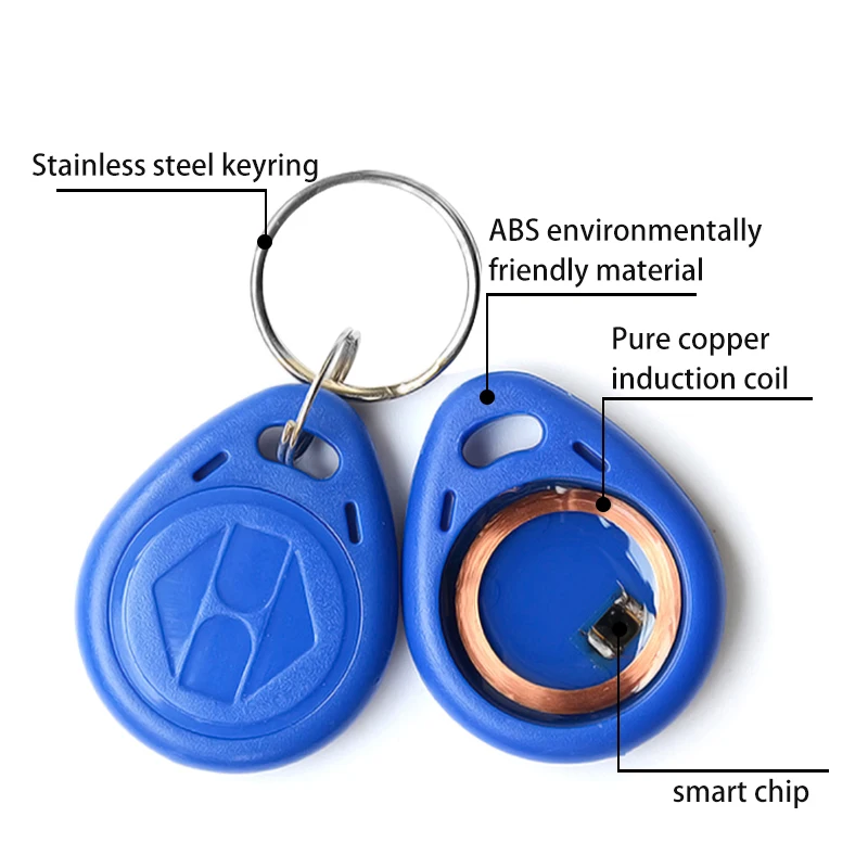 Imagem -02 - Proximidade Proximidade Tag Rfid id Keyfob Tk4100 Key Fob Tags Controle de Acesso Smart Token Ring Chip 125khz 100 Pcs