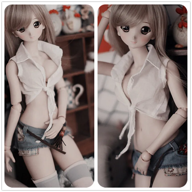 

Сексуальная короткая рубашка, Горячие Штаны для куклы BJD 1/4 1/3 SD10/13,SD16 кукольная одежда на заказ CWB72