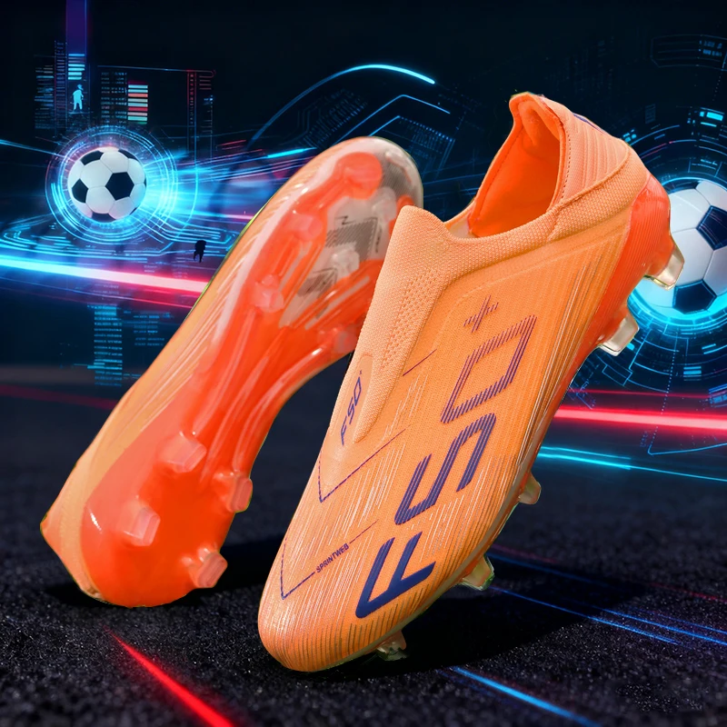 New Men Soccer Shoes Non-Slip Indoor Futsal Football Boots Match Grass Cleats High-quality Sneakers Hot-selling High-top Outdoor image 6