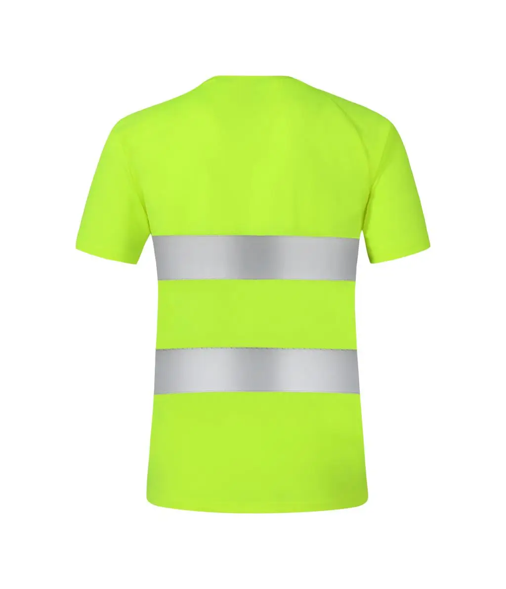 Outdoor sportshirts Fluorescerend veiligheidswerkshirt met hoge zichtbaarheid Korte zomer ademend werk-T-shirt Reflecterend T-shirt