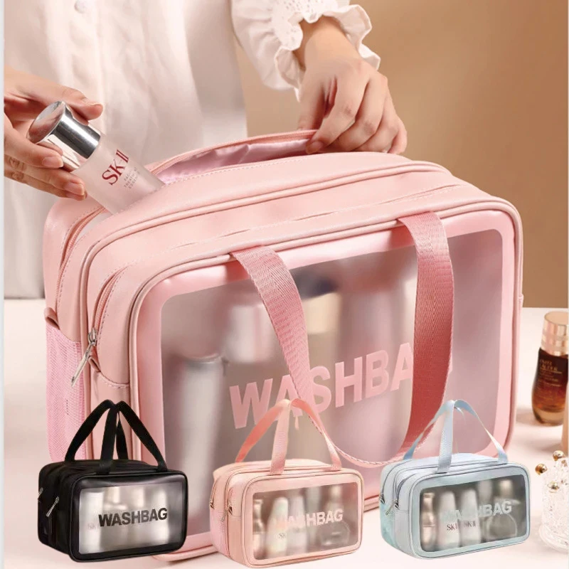 

New Makeup Bag Beauty Bag Large Capacity Women's Zipper Portable Travel Waterproof Makeup Bag Storage Bath Bathroom Wash Bag