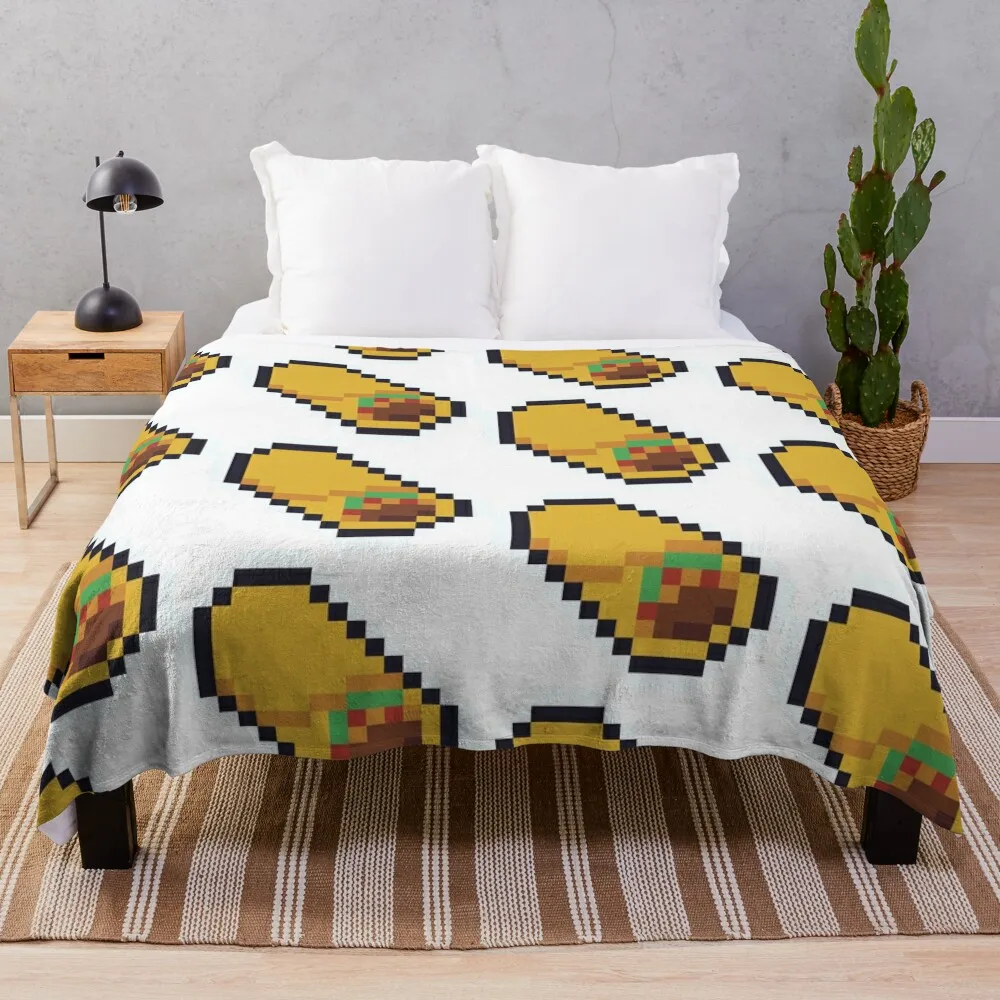 Burrito Pixel Art Throw Blanket Comforter Moving Luxury Extra Large Throw Blankets