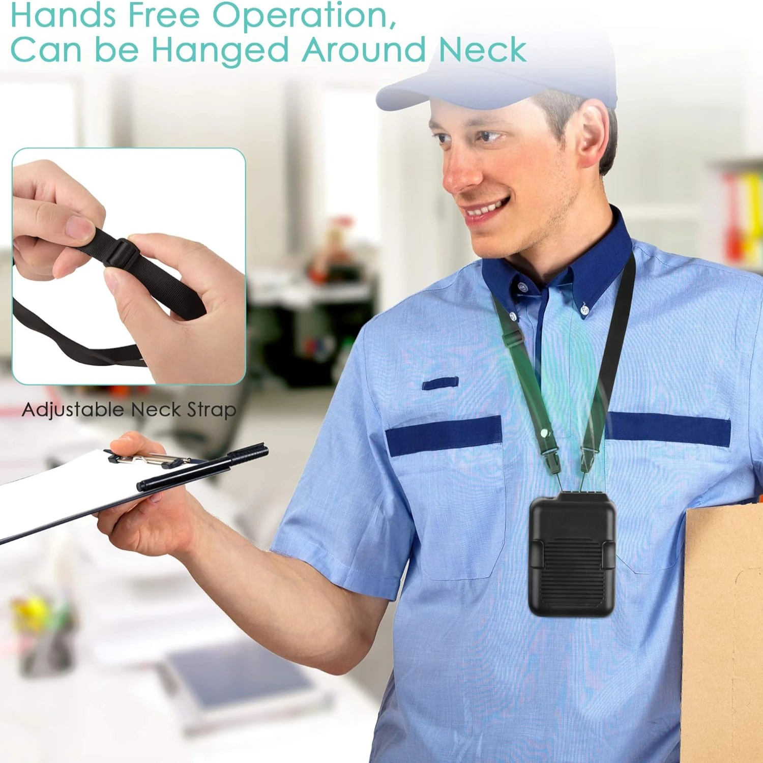 この信頼性が高く効率的なポータブルミニウエストファンで、外出先でも涼しく快適に過ごせます。 爽やかでクールな体験を楽しむ