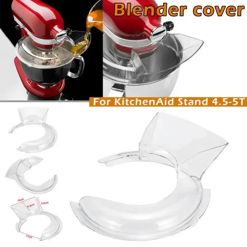 For KitchenAid Dishwasher Safe，KN1PS Dumping Cover 4.5-5 Quarts, KN1PS Dumping Shield Bracket Mixer Compatible Pouring Shield