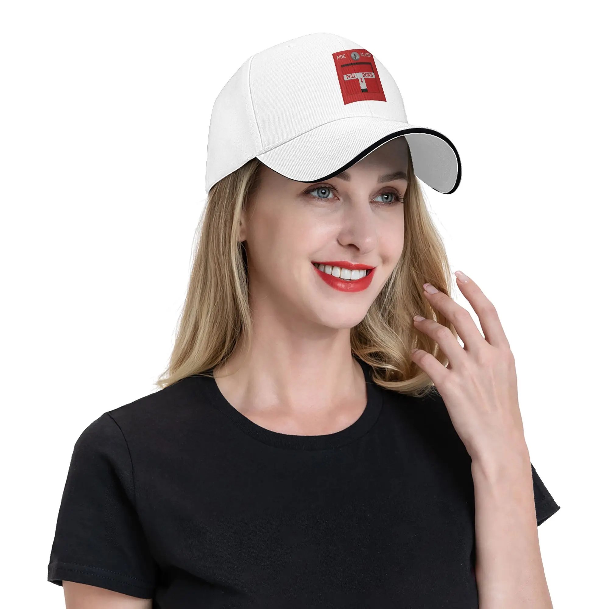 Fire Alarm Pull Station Cap Casual Baseball Caps Adjustable Hat Hip Hop Summer Unisex Baseball Hats Customizable Polychromatic
