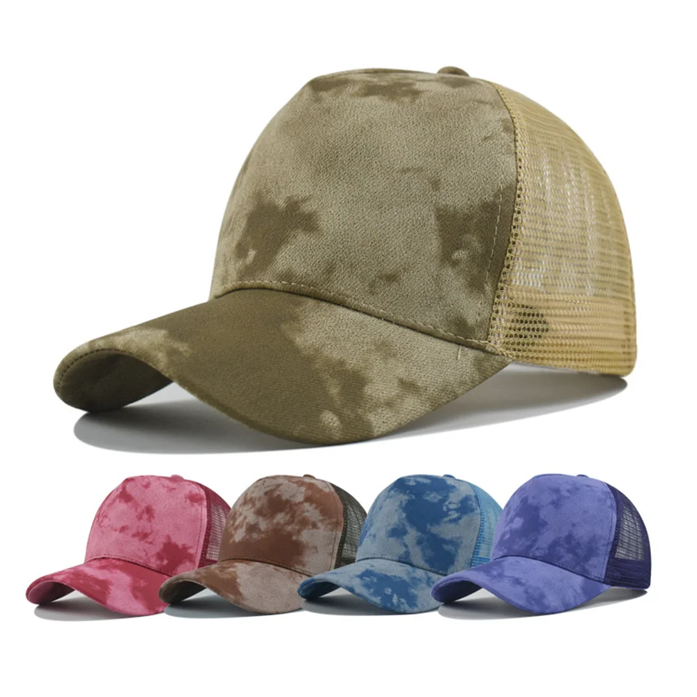 Sommer Streetwear Wildleder Mesh Dad Baseball Cap Mode Snapback Hip Hop Cap Outdoor Atmungsaktive Trucker Hüte Gorras für Damen Herren