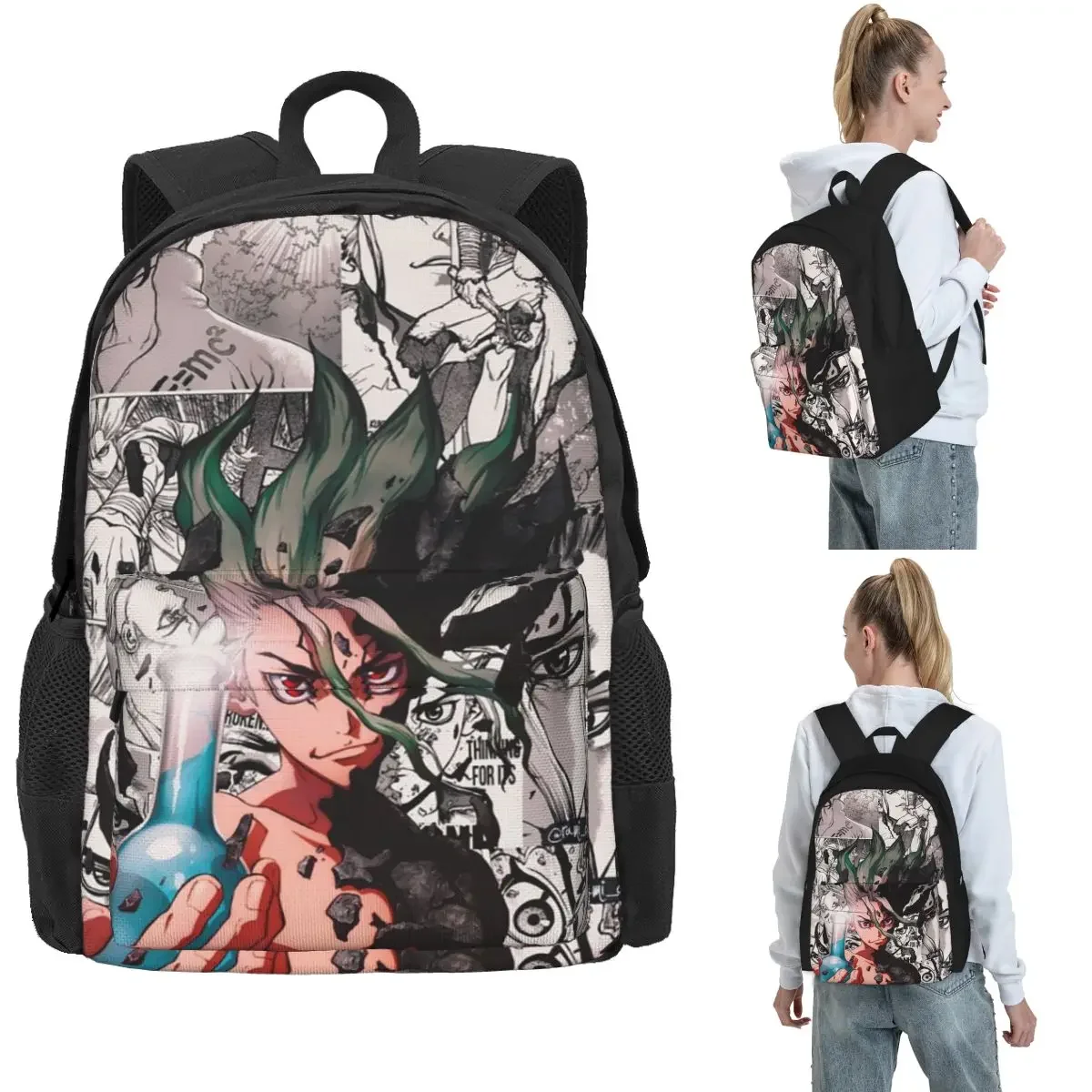 Senku Ishigami Dr Stone Apan Anime Backpack Hot Sale Daypack Large Capacity Boys Girls BookBag School Bag  for Men Women