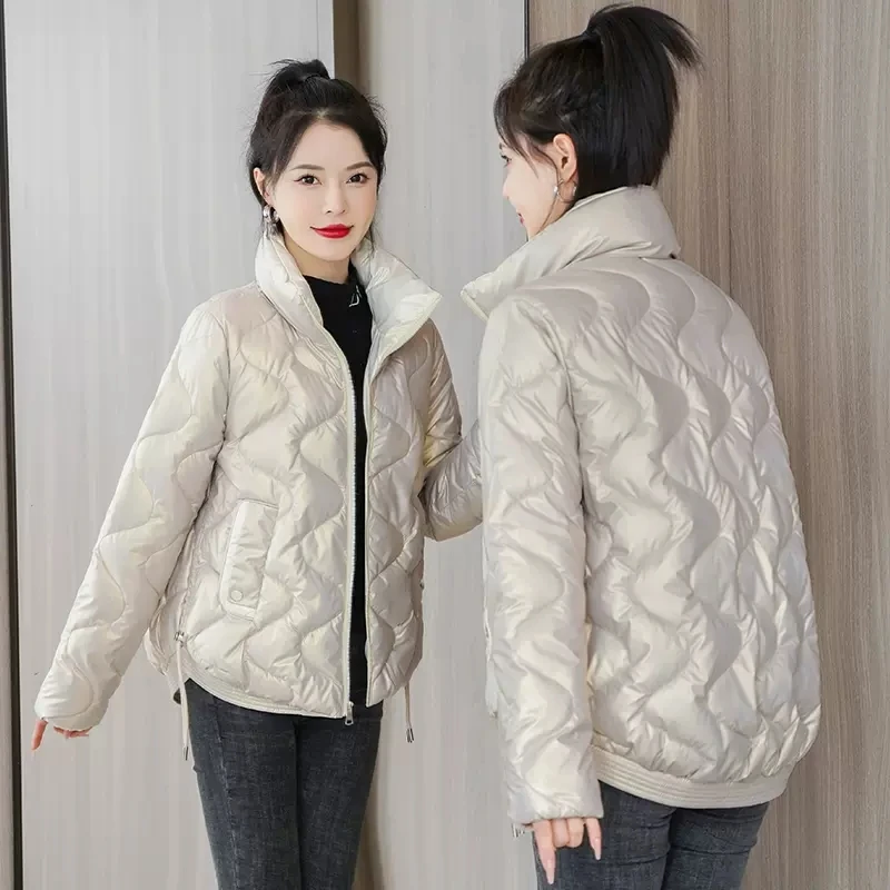 

2023 New Winter Down Padded Jackets Women's Clothing Short Parkas Bright Face Loose Cotton Padded Clothes Winter Coats jp344