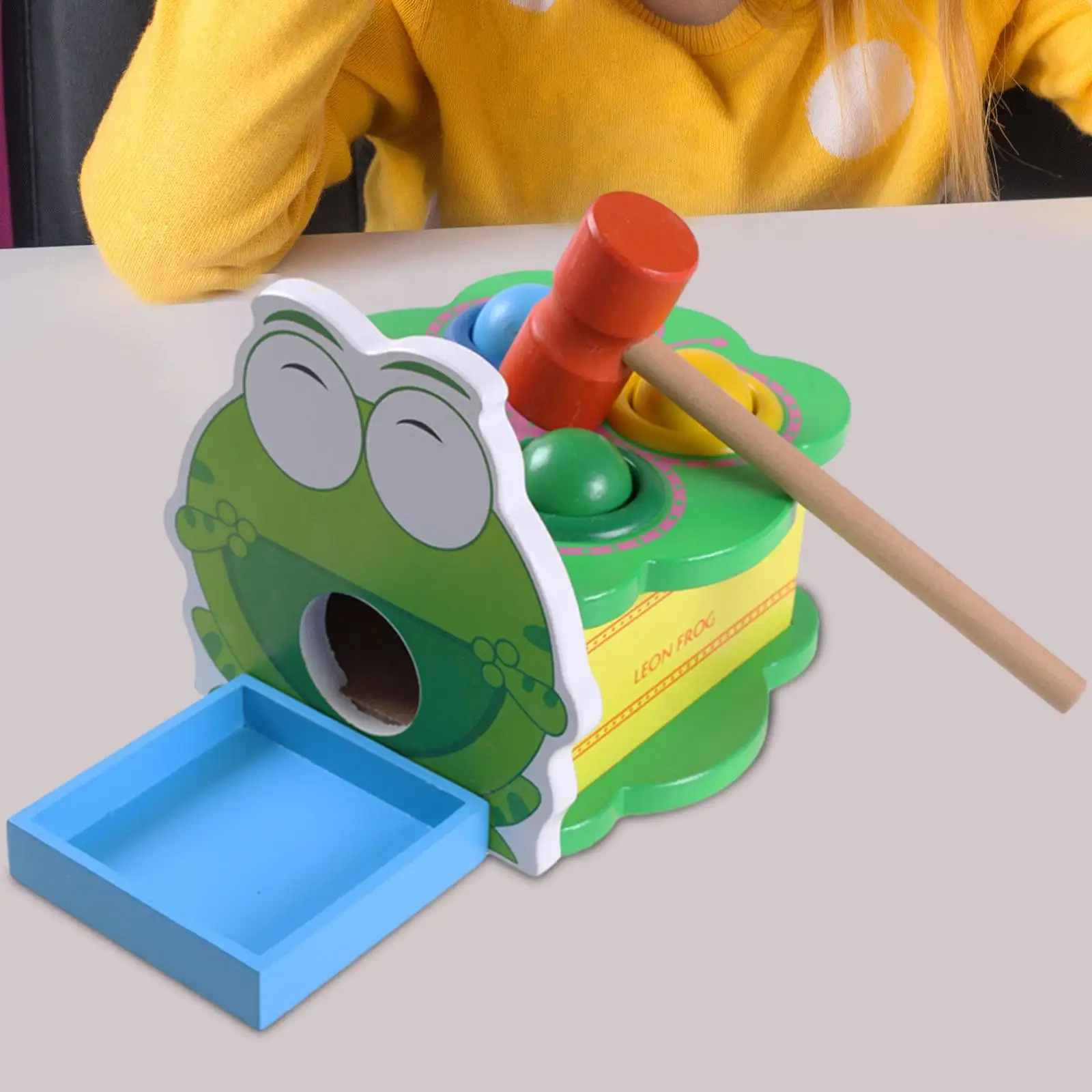

Деревянная игрушка-лягушка с молотком, игрушка-шар, ранние развивающие игрушки, Монтессори, мультфильм для детей, праздничные подарки для детей