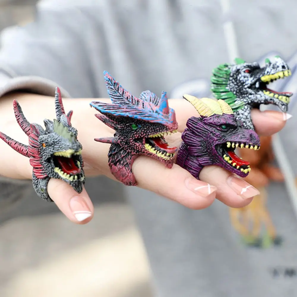 

New Creative Realistic Trendy Personalized Cute Dinosaur Ring Jewelry For Boys Kids Gifts