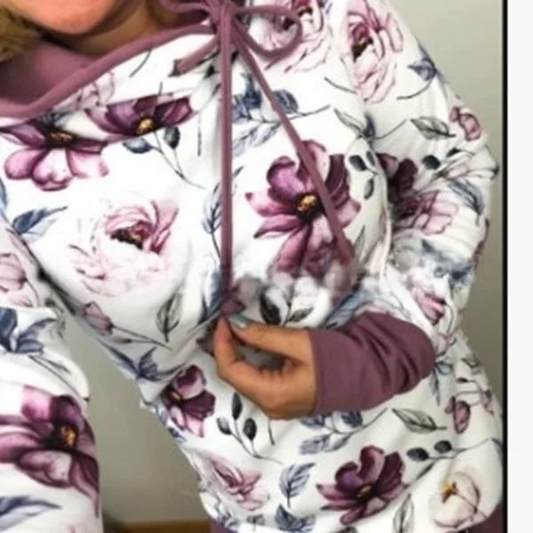 

Women's Hooded Long Printed Jacket Sweatshirt Casual Comfortable Fit Winter Fashion Outerwear