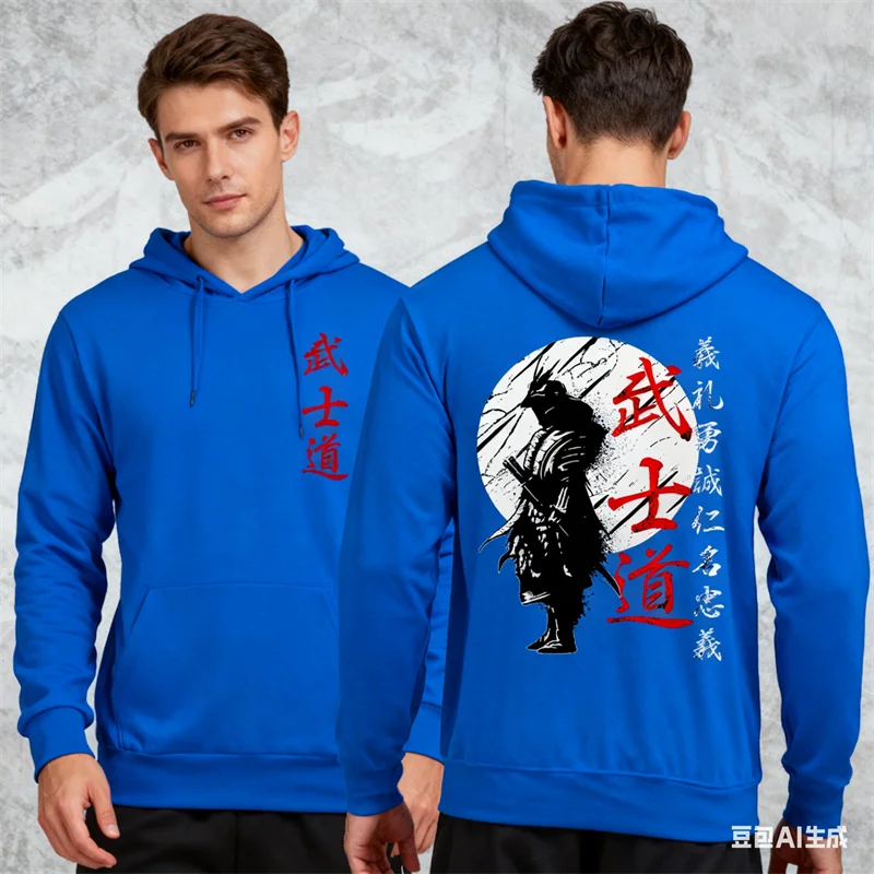 Japan Samurai Geist Mit Kapuze Für Männer 3D Gedruckt Lose Übergroßen Langarm Sweatshirts Freizeit Mode Bequeme Männer Kleidung