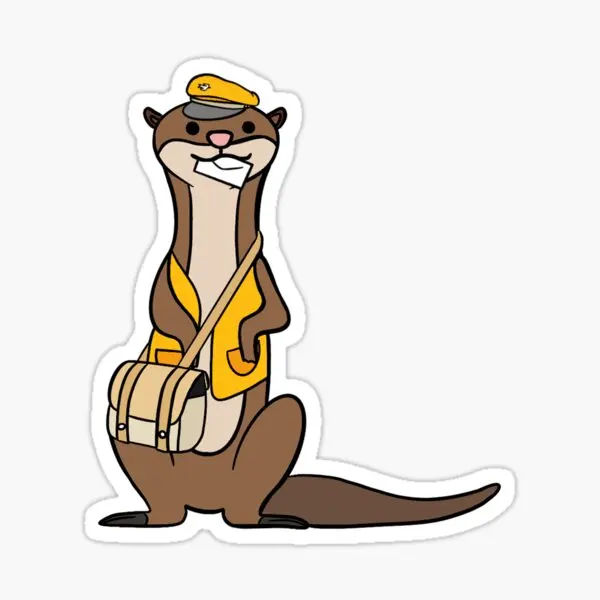 Crescent City Messenger Otter  5PCS Stickers for Decorations Stickers Cute Luggage Room Wall Anime Home Car Laptop Decor