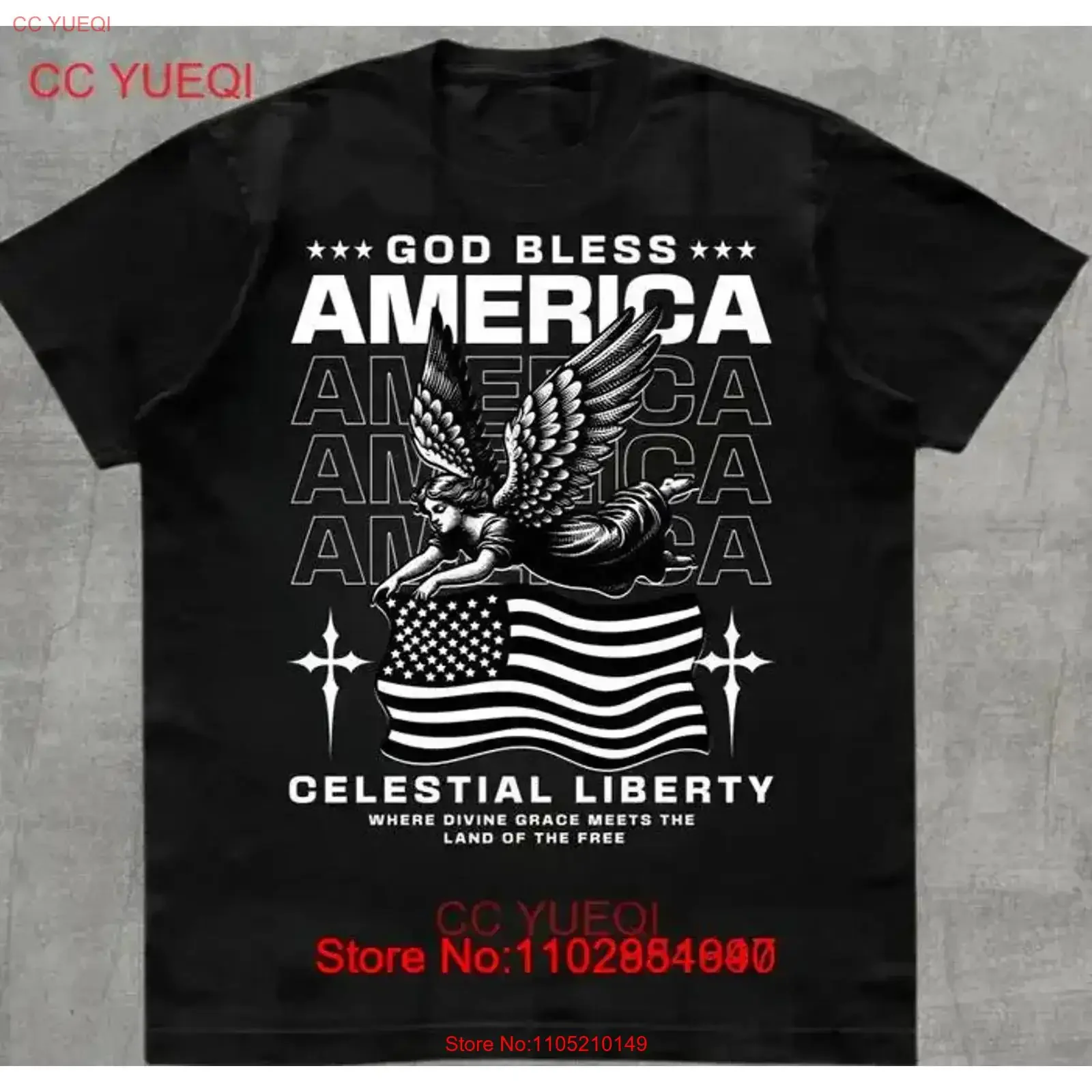 

Футболка God Bless America, новая мужская винтажная потертая эластичная мужская футболка для повседневной носки, стильная удобная мягкая футболка с рисунком