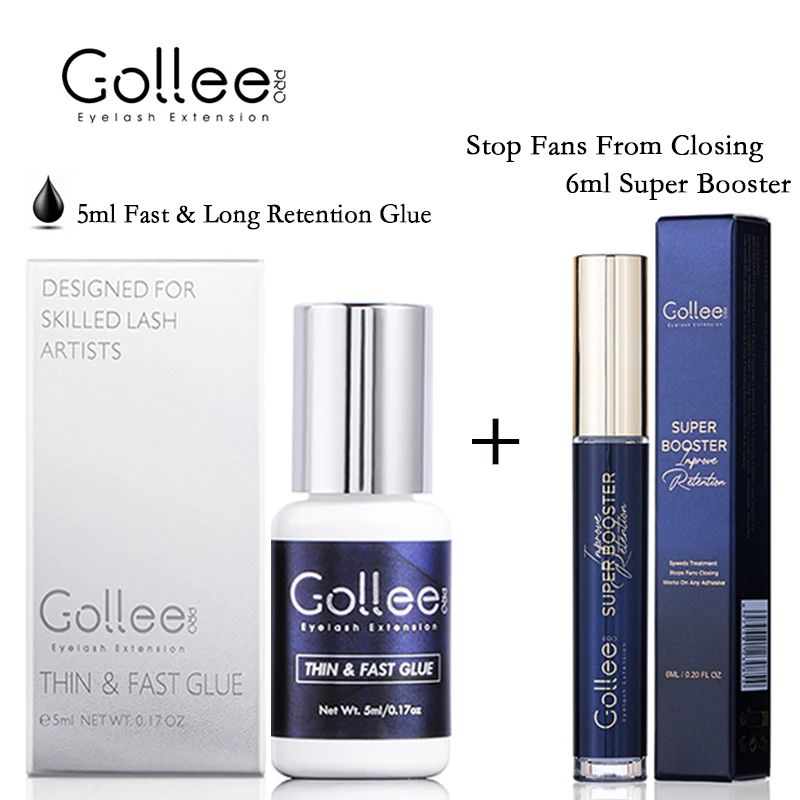 Gollee Bond for Eyelash Extensions Accelerator 5ml Lash Adhesive Glue Low Odor Thin and Fast Glue Super Booster Lash Supplies