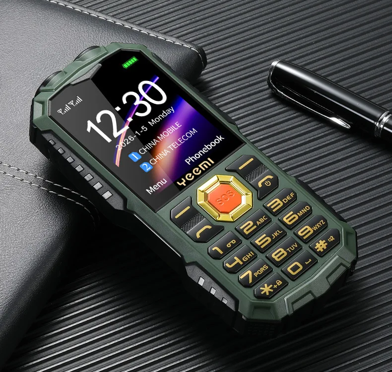 YEEMI Q5 LTE 4G Mobile Phone 2.4'' Screen 3000mAh Dual SIM HD Call Camera FM Double LED Flashlight Type-C Outdoor Button Phone