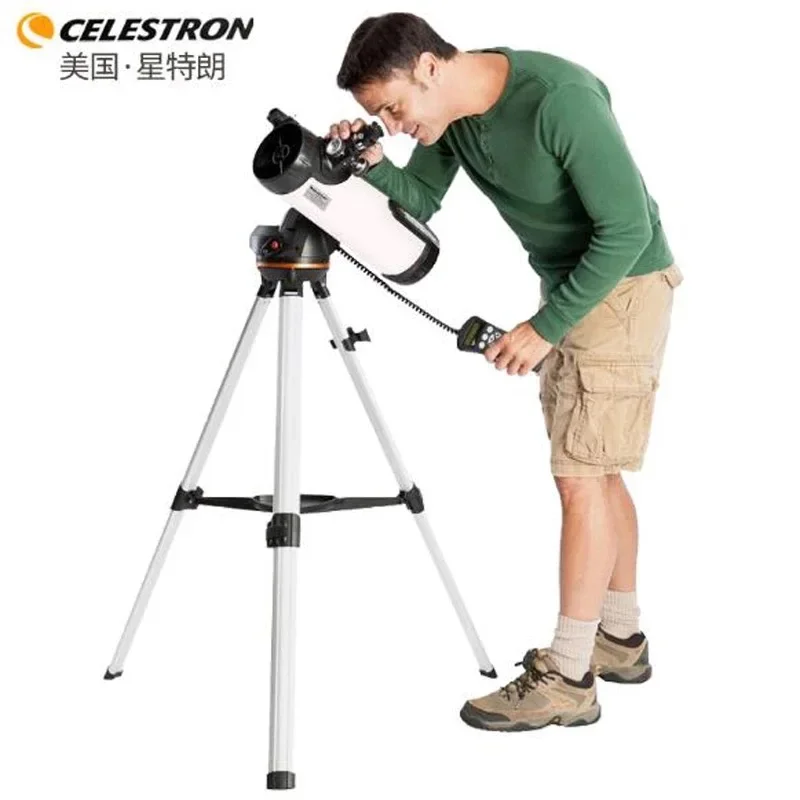 Celestron LCM114 114mm Computerized Auto Tracking Astronomical GOTO Digital Telescope with Control Panel