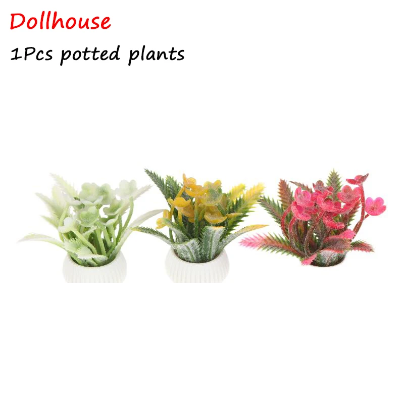 1/12 Dollhouse Simulation Potted Plants Model Dollhouse Home Decoration Micro Landscape Plants Ornaments Dolls House Accessories